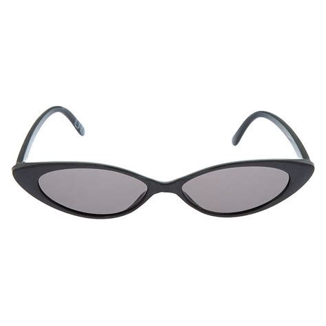 slim cat eye sunglasses black claire s us