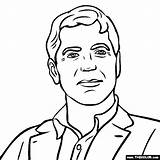 George Coloring Pages Clooney Bush Drawing Famous Actors Actor Getdrawings sketch template