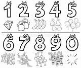 Numbers Cartoon Insects sketch template