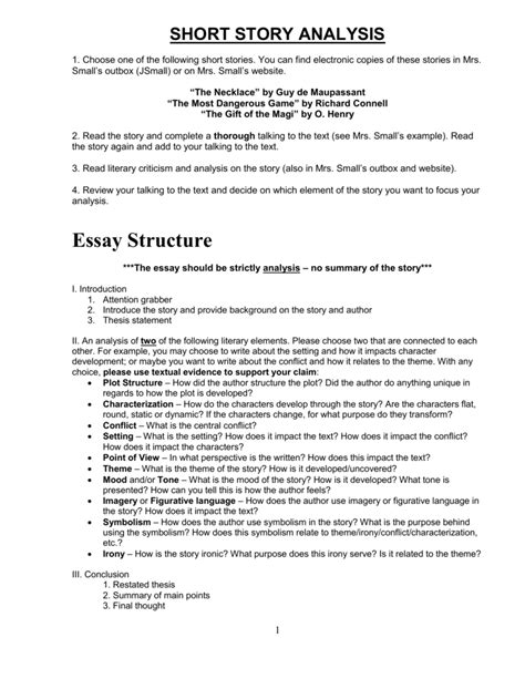 thesis statements  literary analysis papers