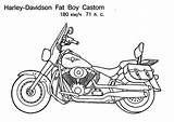 Harley Fatboy Motorcycle Printablecolouringpages sketch template