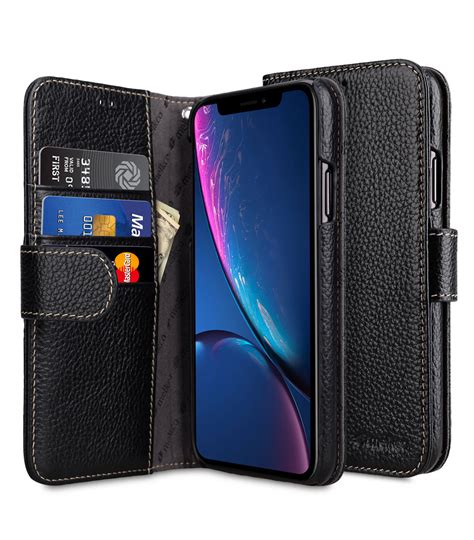 premium leather case  apple iphone xr wallet book type melkco phone accessories