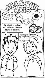 Colouring Coloring Allergies Food Axis Allergy Au Pages Phil Ana Kids Uploaded User Sign sketch template