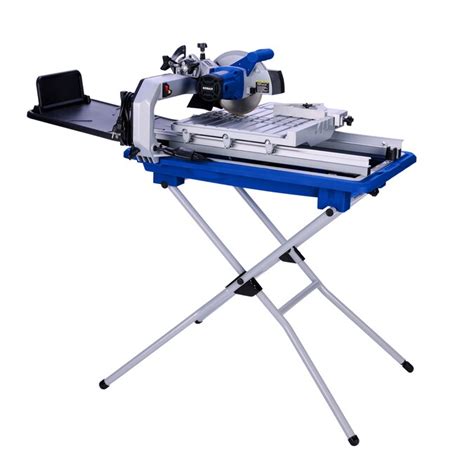 kobalt 7 in 10 amp wet sliding table tile saw with stand in the tile