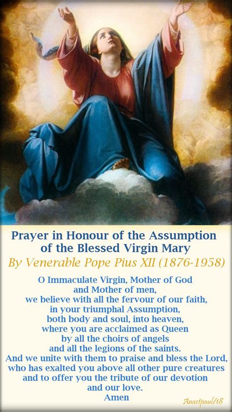 Our Morning Offering 19 August The Solemnity Of The Assumption Of