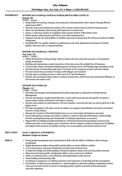 qa manager resume sample product quality manager resume samples