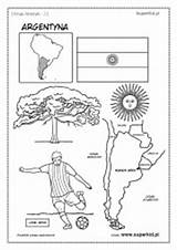 Kolorowanki Ameryki Kraje Południowej Argentyna Superkid Dzieci sketch template