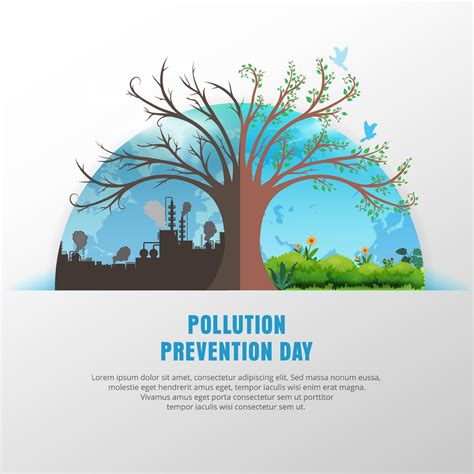 national pollution control day design background vector world pollution prevention day design