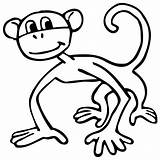 Coloring Pages Printable Monkeys Monkey Kids sketch template