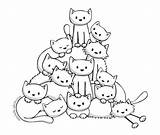 Cat Cats Drawing Coloring Doodle Coloriage Pages Colouring Chat Pile Crazy Embroidery Lady Animaux Dessin Stack Cute Books Doodles Quilt sketch template