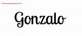 Gonzalo Name Designs Handwritten Tattoo Printout Freenamedesigns sketch template