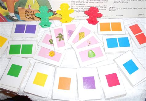 colored cards   table
