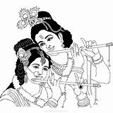 Krishna Flutes Radhe Xcolorings 1200px sketch template