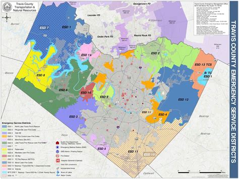 district map travis county esd  emergency dial