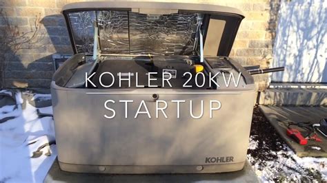 kohler kw standby generator startup youtube