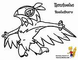 Pokemon Hawlucha Pages Colouring Coloring Color Trevenant Yescoloring sketch template