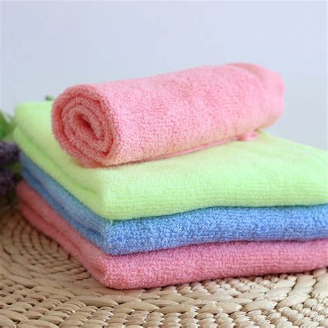pcs soft towel home textile cm bamboo fiber solid color soft towel kitchen water