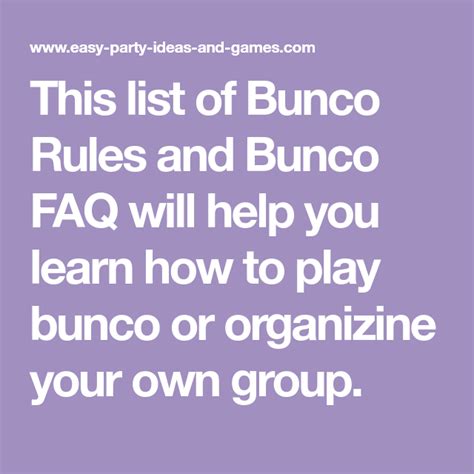 list  bunco rules  bunco faq    learn   play