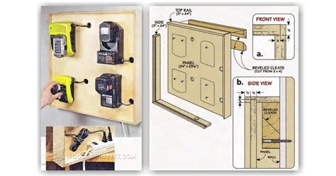 cordless tool charging station plans woodarchivist