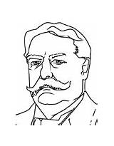 Coloring Taft William Howard Pages Lil Fingers President sketch template