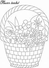 Flower Coloring Basket Pages Pot Flowers Kids Drawing Printable Colouring Sketch Clipart Print Decorative Colour Pdf Color Pots May Worksheet sketch template