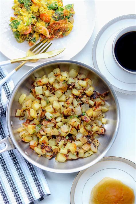 skillet breakfast potato recipe savory thoughts
