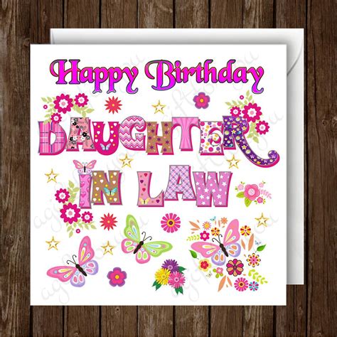 Paper Birthday Cards Greeting Cards Daughter In Law Birthday Card