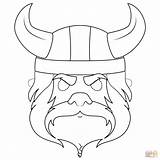Coloring Viking Mask Pages Printable sketch template