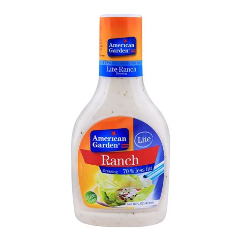 order american garden lite ranch dressing gluten  ozml
