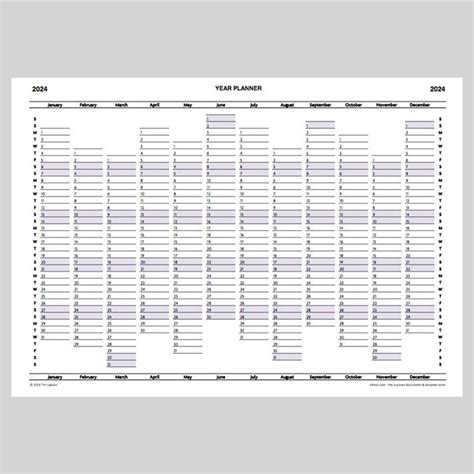 year planner calendar      print infozio