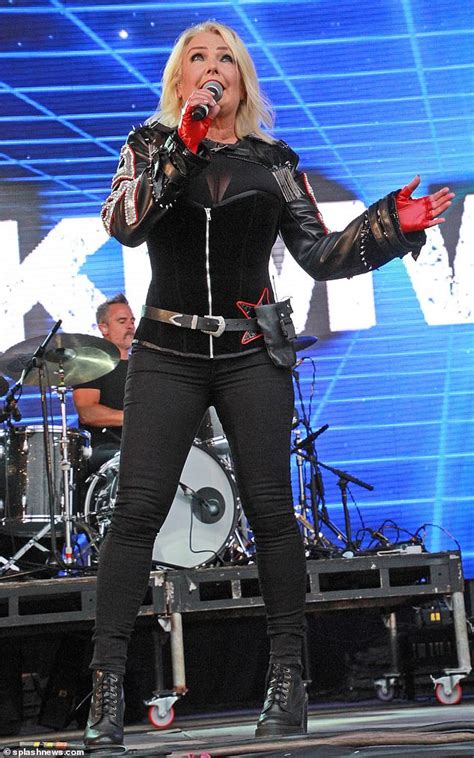 Kim Wilde 60 Looks Incredible In A Busty Corset As She Takes To The