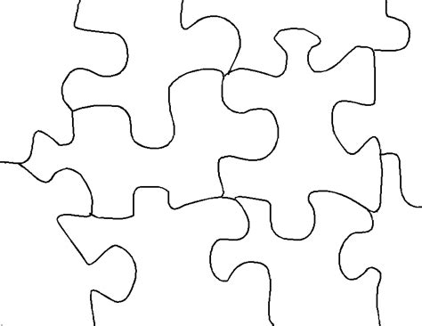 blank puzzle pieces template piece  ideas  jigsaw printable