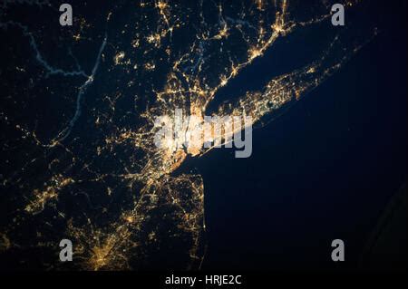 aerial view   greater  york city metropolitan area  night stock photo  alamy