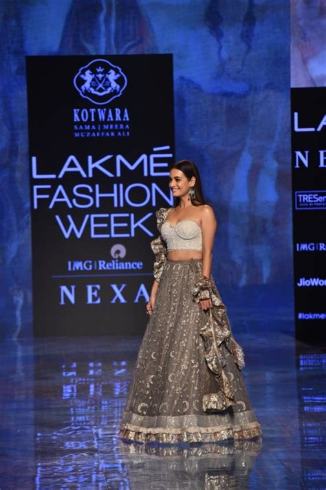 Dia Mirza Walks The Ramp At Lakme Fashion Week 2020