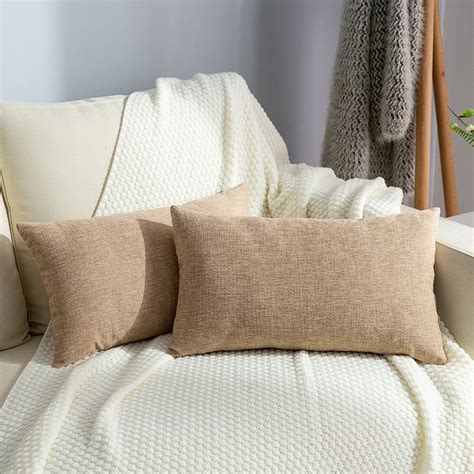 clearance decorative throw pillows covers set   linen throw pillow covers rectangle solid