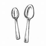 Tablespoon Cucharas Teaspoon Spoons Kitchenware Dishware Spoon Utensil Engraving Metalicos Utensilios Plata Menaje sketch template