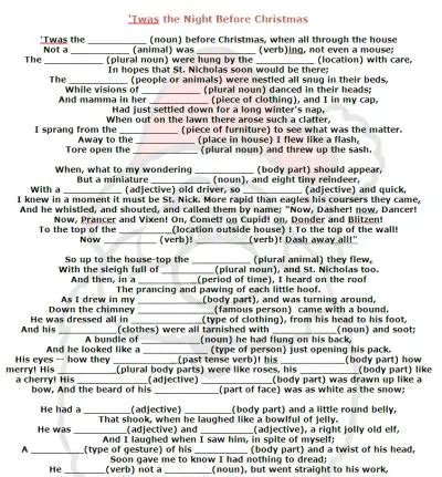 interesting christmas mad libs kitty baby love