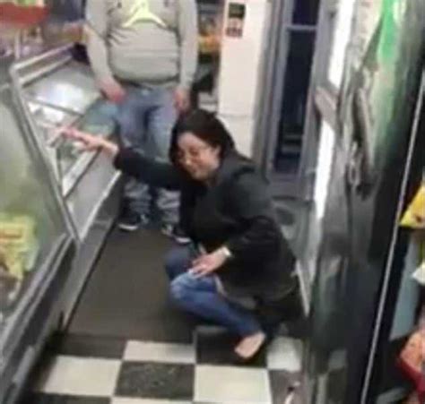 woman is kicked out of new york city bodega for peeing on the floor