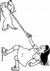 Dog Coloring Kids Walking Pages Drawing Pet Handout Below Please Print Click Getdrawings sketch template