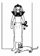 Bastet Ancient Coloring Egyptian Egypt Goddess Pages God Cliparts Clipart Kids Drawings Printable Library Documents Clip Popular 22kb sketch template