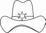 Clip Hat Cowboy Sheriff Crafts Visit Template sketch template