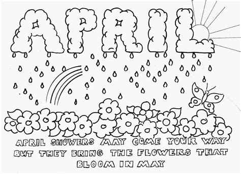 april coloring pages  printable coloring pages  kids