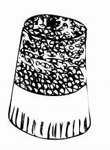 Openclipart Thimble sketch template