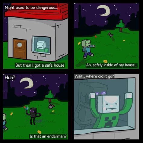 Night Used To Be Dangerous Minecraft Funny Pictures