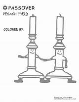 Coloring Passover Pages Candles Ps sketch template