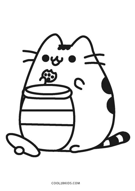 printable pusheen coloring pages  kids