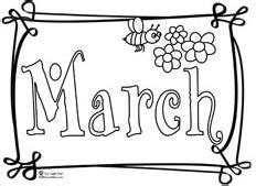 printable march color pages