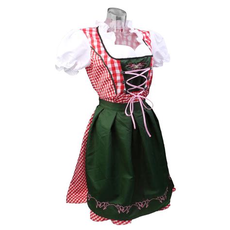ladies traditional german dirndl fraulein dress oktoberfest bavarian