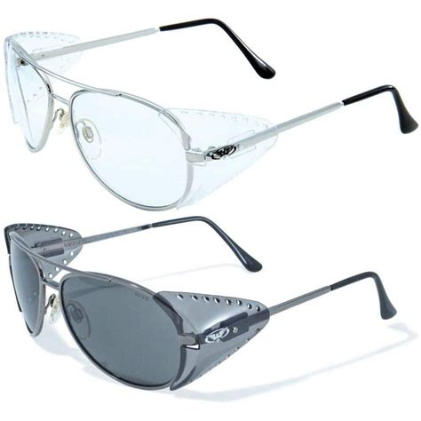 2 pair global vision aviator z87 silver safety glasses with side