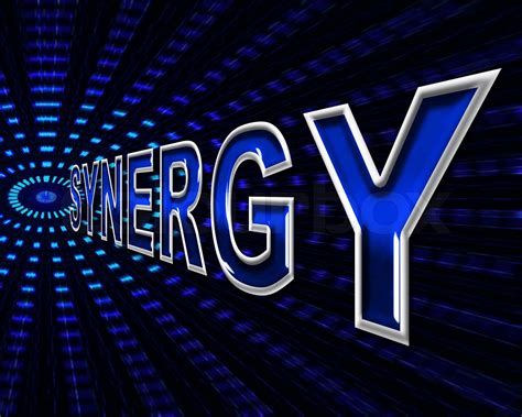 synergy energy means power source  collaborate stock image colourbox